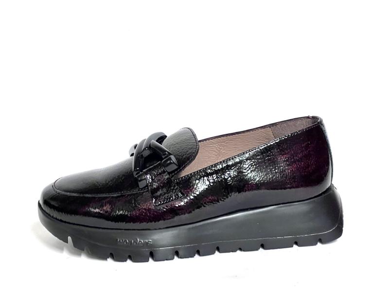 A2474 VINO Scarpa donna Wonders mocassino pelle plantare gel bordeaux