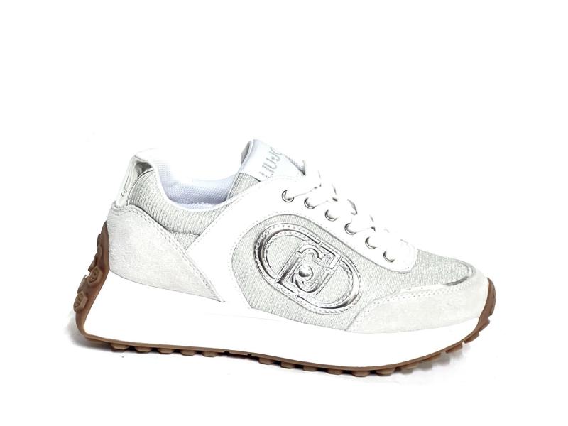 LOLO17-1180 Scarpa donna Liu Jo sneaker Lolo pelle tessuto bianco